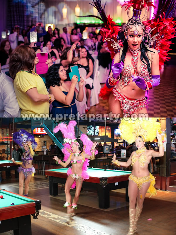 Tropical / Brazilian Dancers to entertain your guests from Montreal's Prêt-A-Party! Call  reserve your dancers today 514.926.4940